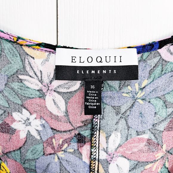 Eloquii Elements Knot Front Floral Dress - Picture 5 of 9
